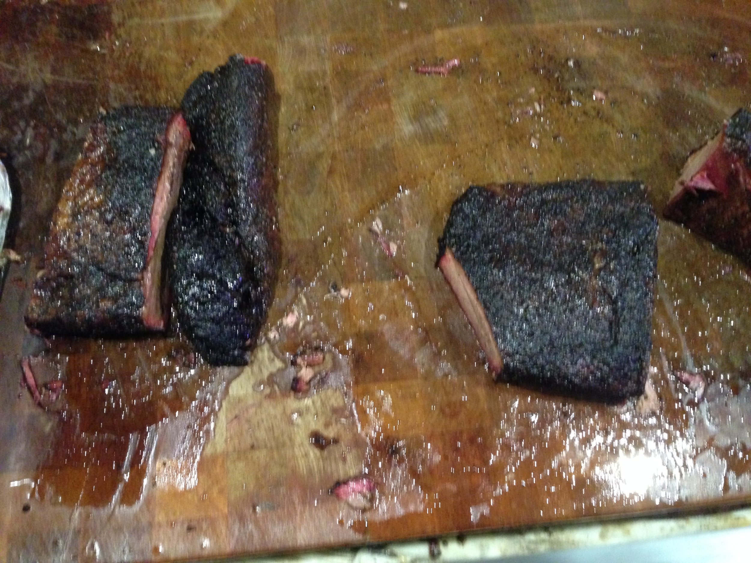 They start cooking this brisket at about 2am, and cook low and slow for about 10 hours. It's incredible.